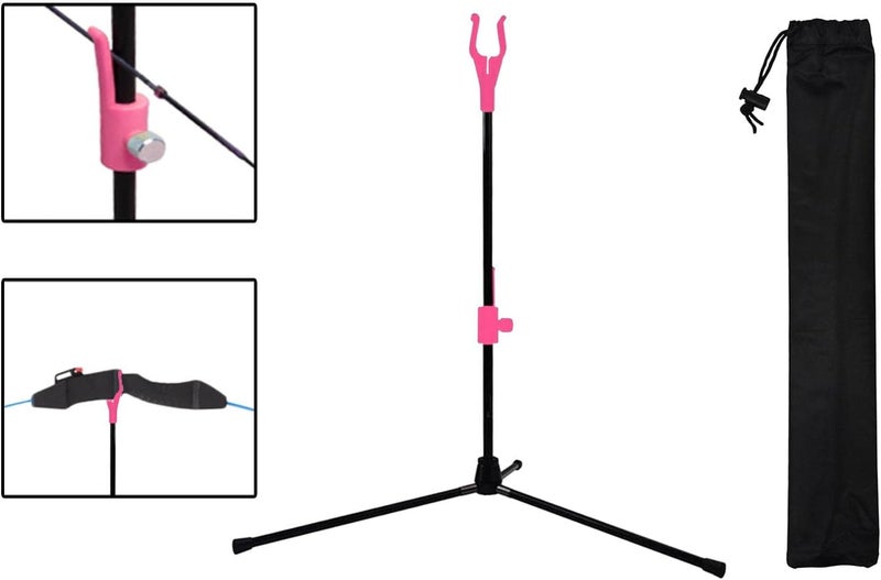 klarako Compound Bow Stand Rack Holder Foldable Archery Bow Stand Tripod Portable Recurve Bow Holder Bracket with Storage Bag for Archery Target Shooting - Image 5