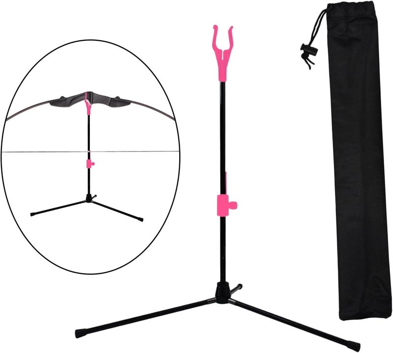 klarako Compound Bow Stand Rack Holder Foldable Archery Bow Stand Tripod Portable Recurve Bow Holder Bracket with Storage Bag for Archery Target Shooting - Image 4