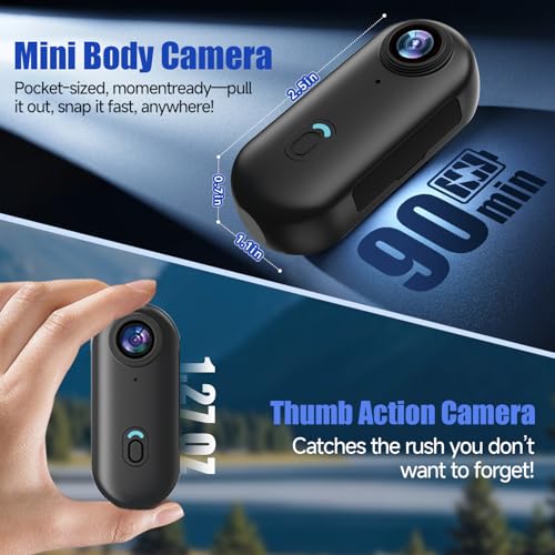 Vauvinmaic 4K WIFI POV Action Body Camera 64GB, Thumb Size Mini Bodycam, Waterproof Magnetic Wearable Hand-free Portable Sports Action Cameras, Snapcam Mount Anywhere for Cycling, Skiing, Swimming, Walking - Image 2