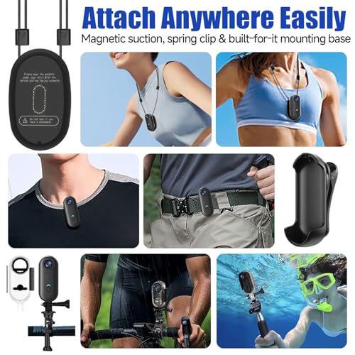 Vauvinmaic 4K WIFI POV Action Body Camera 64GB, Thumb Size Mini Bodycam, Waterproof Magnetic Wearable Hand-free Portable Sports Action Cameras, Snapcam Mount Anywhere for Cycling, Skiing, Swimming, Walking - Image 4
