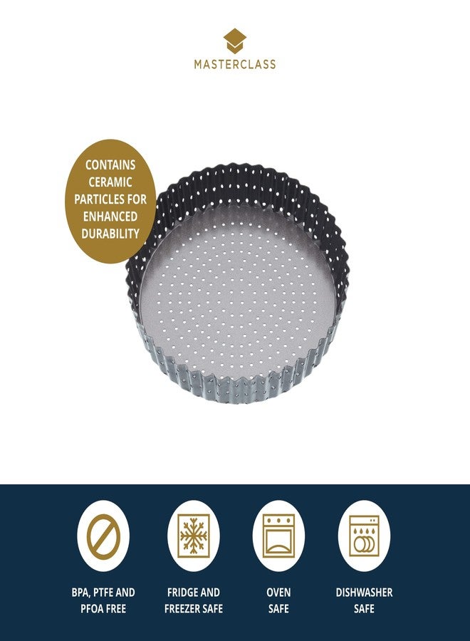 Master Class KitchenCraft MasterClass Crusty Bake Non Stick Pastry/Flan Tin, Grey, 25 cm - Image 3