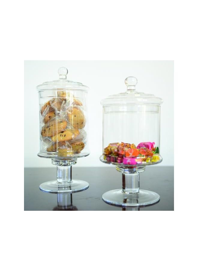 Green Tiger 33 cm Glass Apothecary Jars Clear Elegant Storage Jar Decorative Candy Buffet Jars Wedding Candy Organizer Storage Canisters Home - Large - Image 5