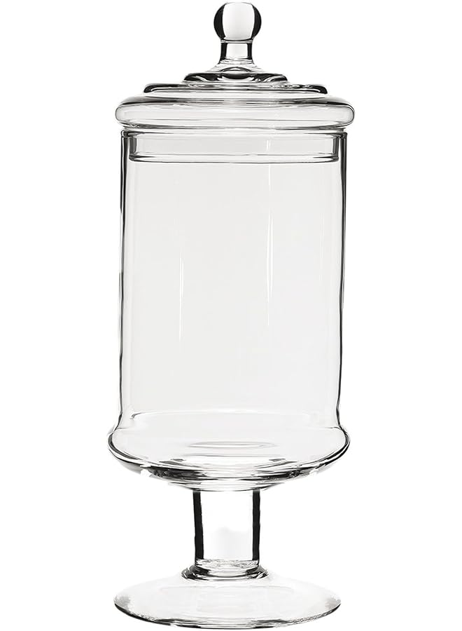 Green Tiger 33 cm Glass Apothecary Jars Clear Elegant Storage Jar Decorative Candy Buffet Jars Wedding Candy Organizer Storage Canisters Home - Large - Image 1