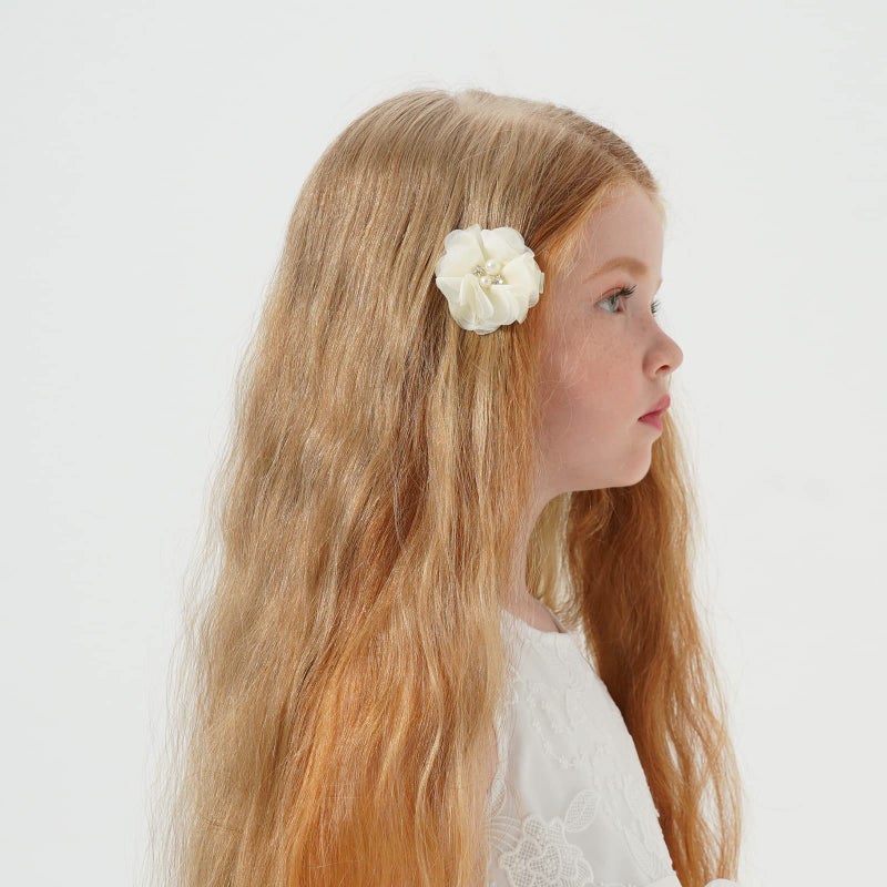 jollybows 30pcs Baby Girls Alligator Hair Clips Chiffon Flower Hair Barrettes Accessories for Kids Toddler Teens (01) - Image 5