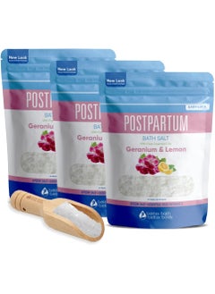 Better Bath Better Body Postpartum Bath Salt 3 Pack with Scoop Postpartum Bath Soaks USP Grade Epsom Salt with Pure Essential Oils in BPA Free Pouch with Press Lock Seal Made in USA Three 2 Lbs Pouches 6 Lbs Total 