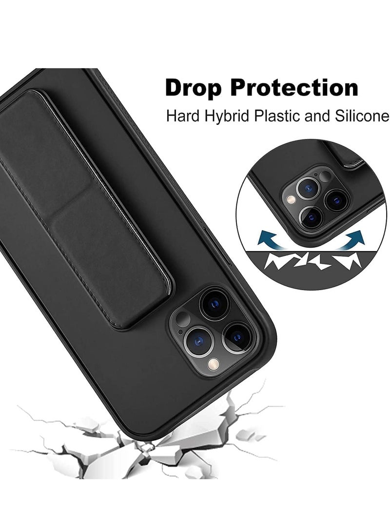 Case Cover Compatible with iPhone 15 Pro max Magnetic Car Mount Kickstand and holder, Premium Silicone Vertical and horizontal Hand Strap, and Grip with multi-stand, GLOSSY FINISH - Image 4