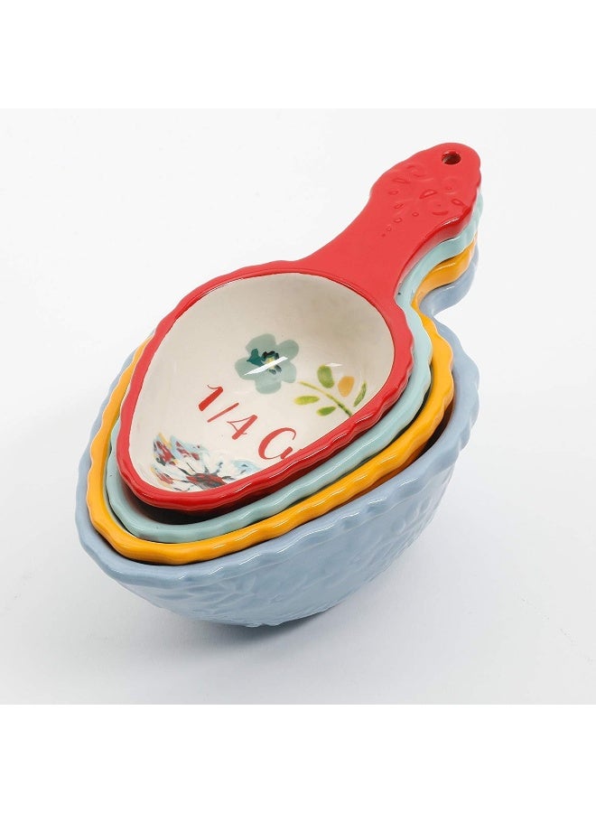 The Pioneer Woman The Pioneer Woman Willow Ceramic Measuring Scoop Set  - Image 1