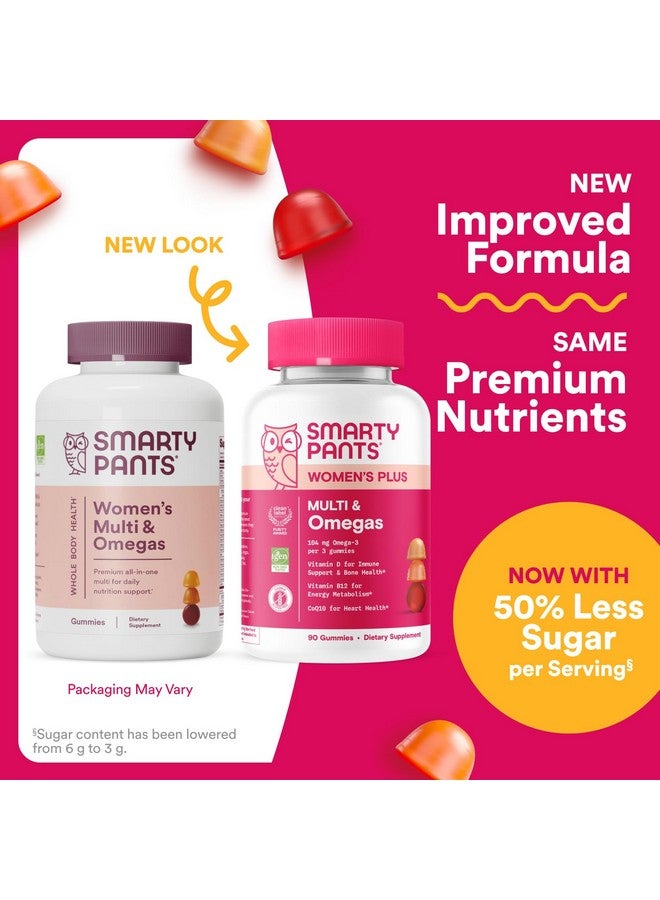 SmartyPants SmartyPants Women's Multivitamin Gummies - Improved Formula: Omega 3 (DHA/EPA), Methylfolate, CoQ10, Vitamin D3, C, Vitamin B12, B6, A, K & Zinc, Inositol, Gluten Free, 90 Count (30 Day Supply) - Image 2