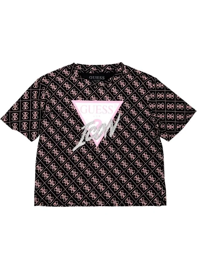جس Kids Graphic  Crew Neck T-Shirt