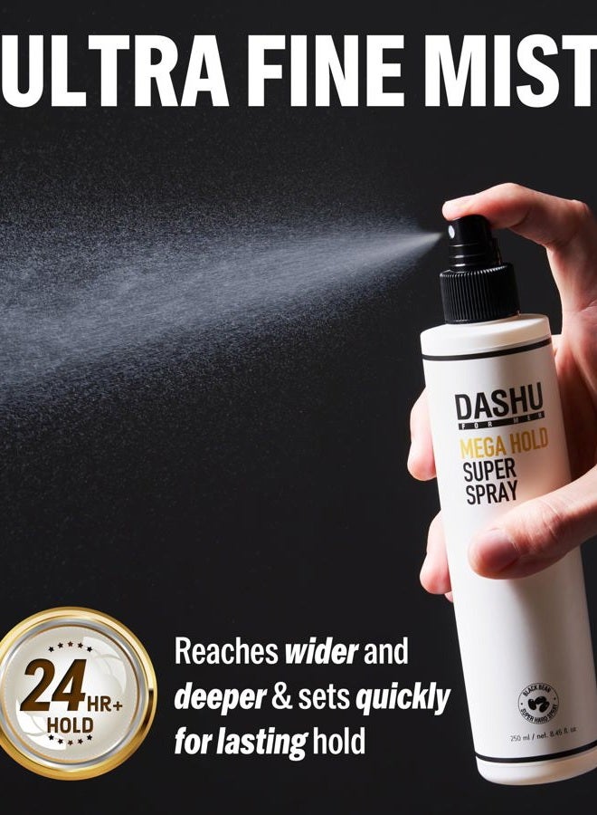Dashu Premium Mega Hold Super Spray 8.45fl oz – Extra Strong Hold, Dryness Prevention, All-Natural Ingredients - Image 3