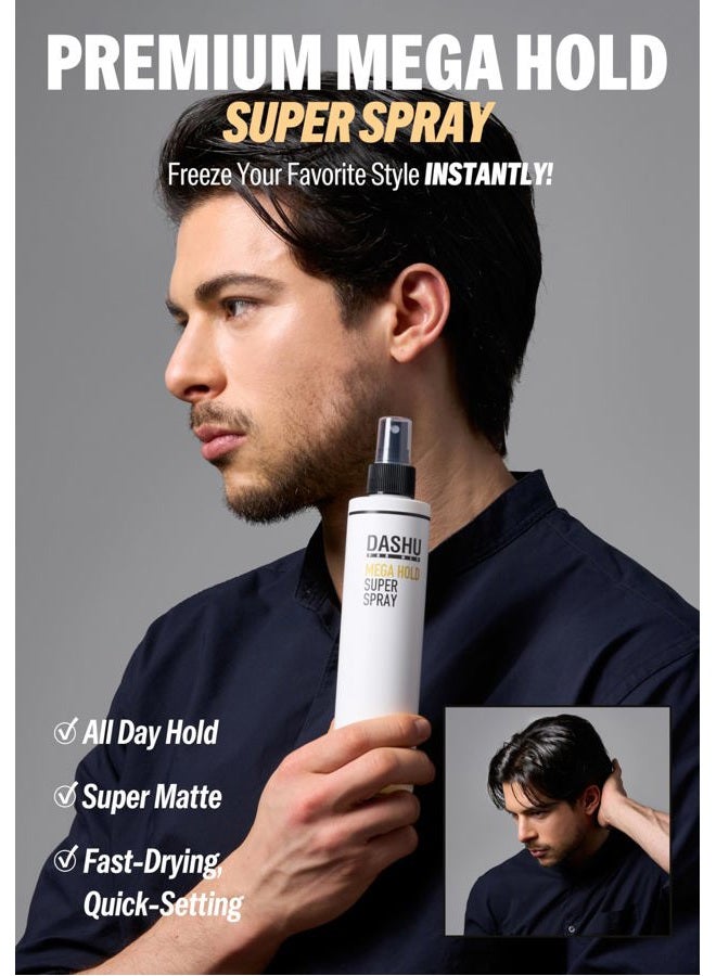 Dashu Premium Mega Hold Super Spray 8.45fl oz – Extra Strong Hold, Dryness Prevention, All-Natural Ingredients - Image 2