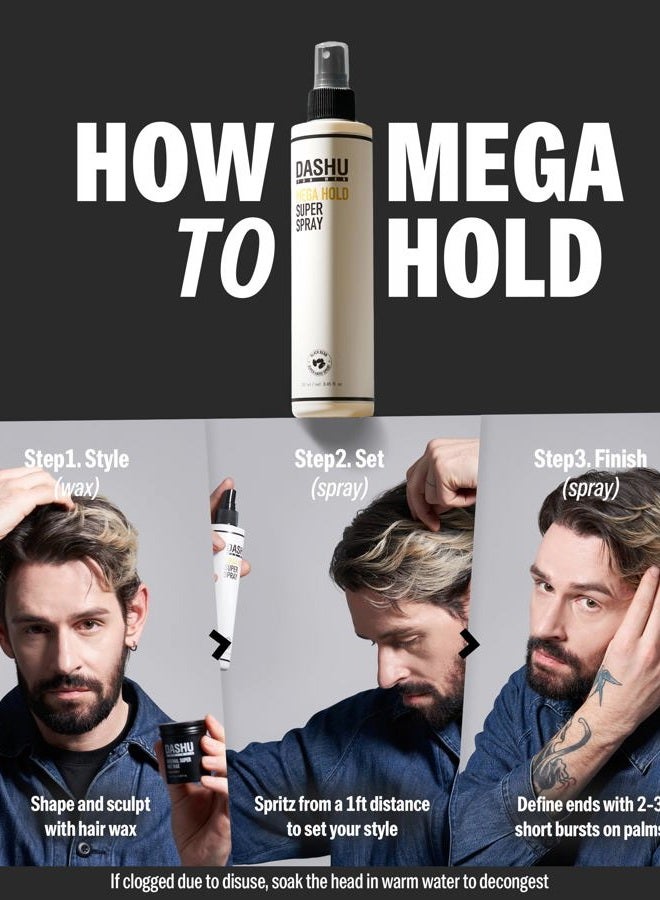 Dashu Premium Mega Hold Super Spray 8.45fl oz – Extra Strong Hold, Dryness Prevention, All-Natural Ingredients - Image 5