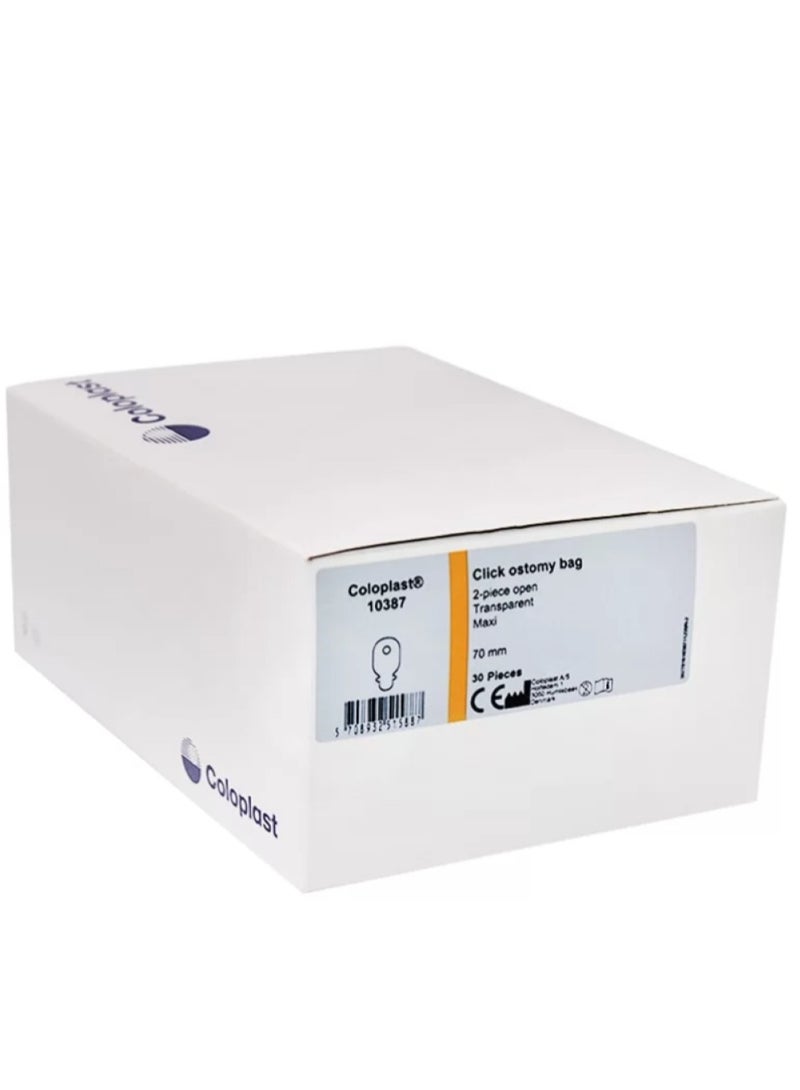 كولوبلاست أكياس كولستومي 10387 مفتوحة مقاس 70مل Coloplast - Image 1