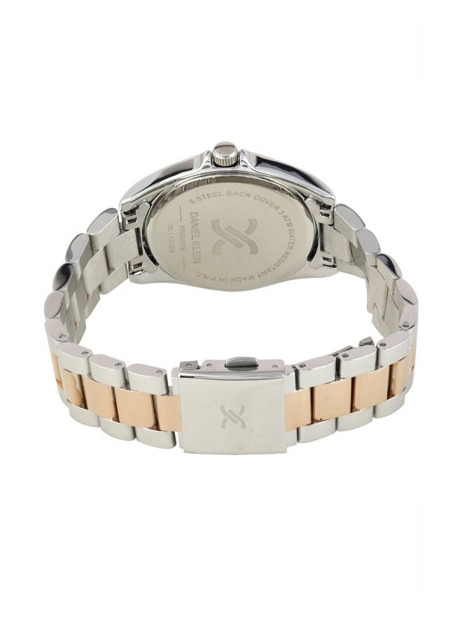 DANIEL KLEIN ساعة يد نسائية daniel_klein من الستانلس ستيل بمينا أسود وعقارب دائرية DK.1.13242-6 - Image 3