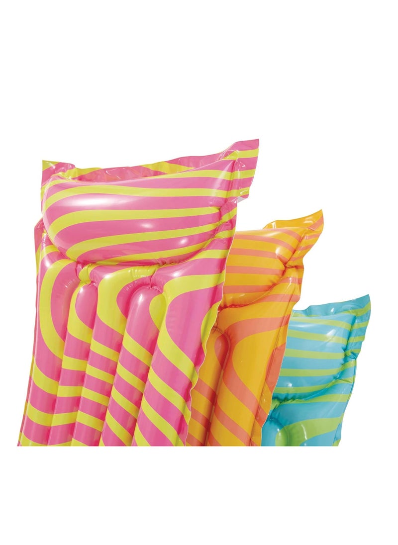 INTEX Razzle Dazzle Wave Mats Giant Inflatable Fun Size 1.83m x 69cm Assorted Color  - Image 3