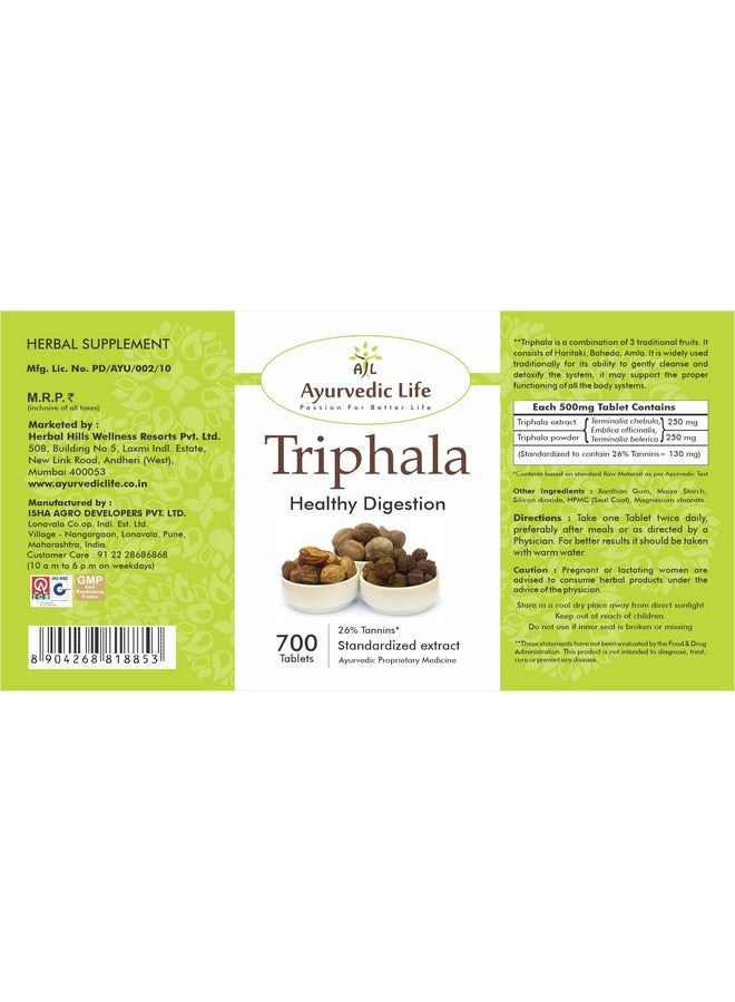 AL Ayurvedic Life Triphala Tablets - 700 Tablets Value Pack of 5 - Image 2