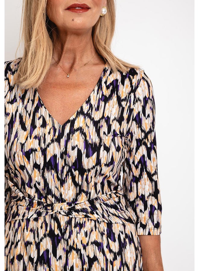 GERRY WEBER Abstract Print A-Line Midi Dress  - Image 3