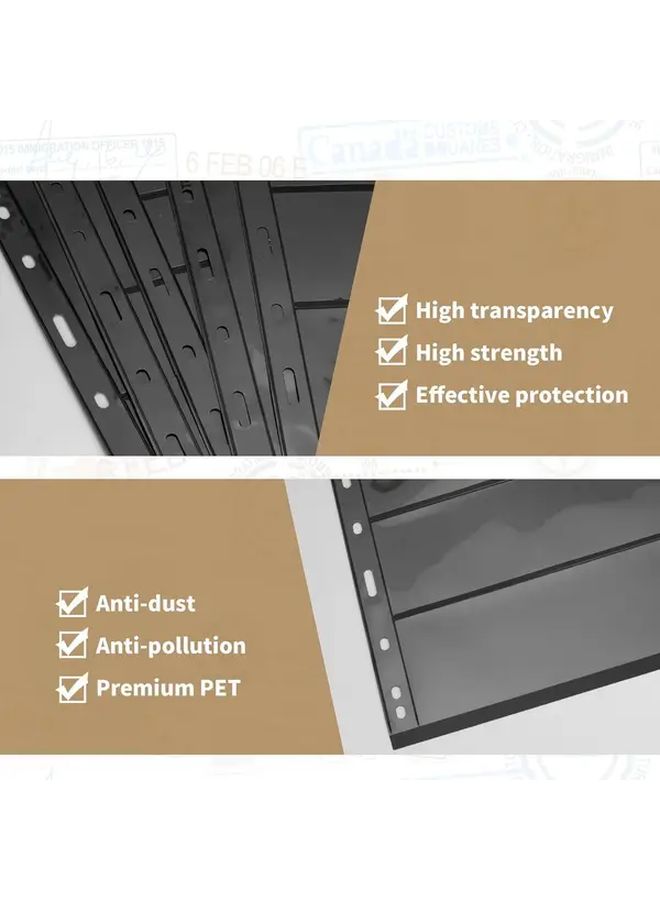 10 Sheets Stamp Binder Pages 7 Rows Capacity PVC Black White Organize Display - Image 5