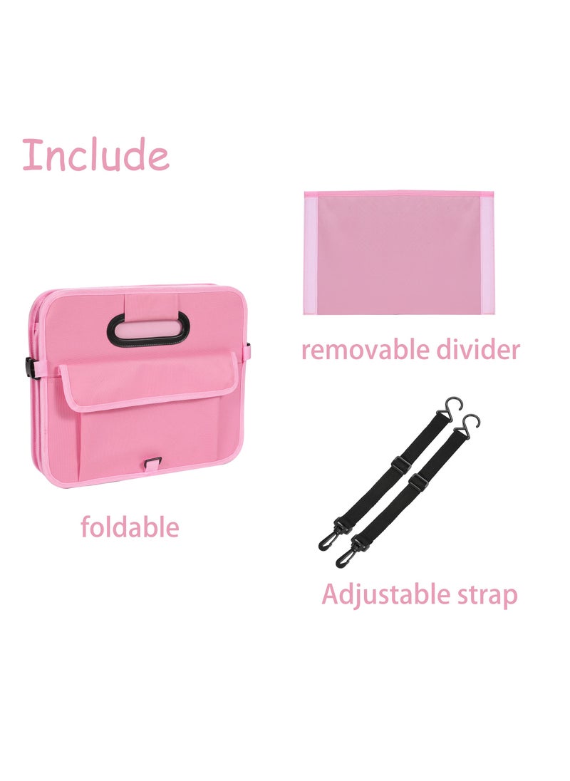 Hihonor Car Trunk Organizer Car Storage Organizer Collapsible Multi Compartment Car Organizer Adjustable Straps Car Organizer for SUV  - Image 4