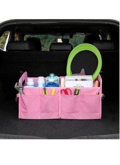 Hihonor Car Trunk Organizer Car Storage Organizer Collapsible Multi Compartment Car Organizer Adjustable Straps Car Organizer for SUV  - Image 2