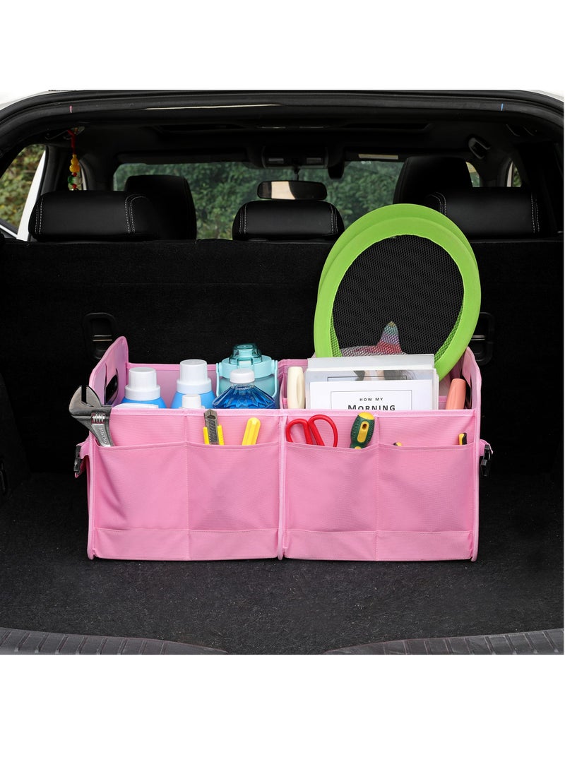 Hihonor Car Trunk Organizer Car Storage Organizer Collapsible Multi Compartment Car Organizer Adjustable Straps Car Organizer for SUV  - Image 2