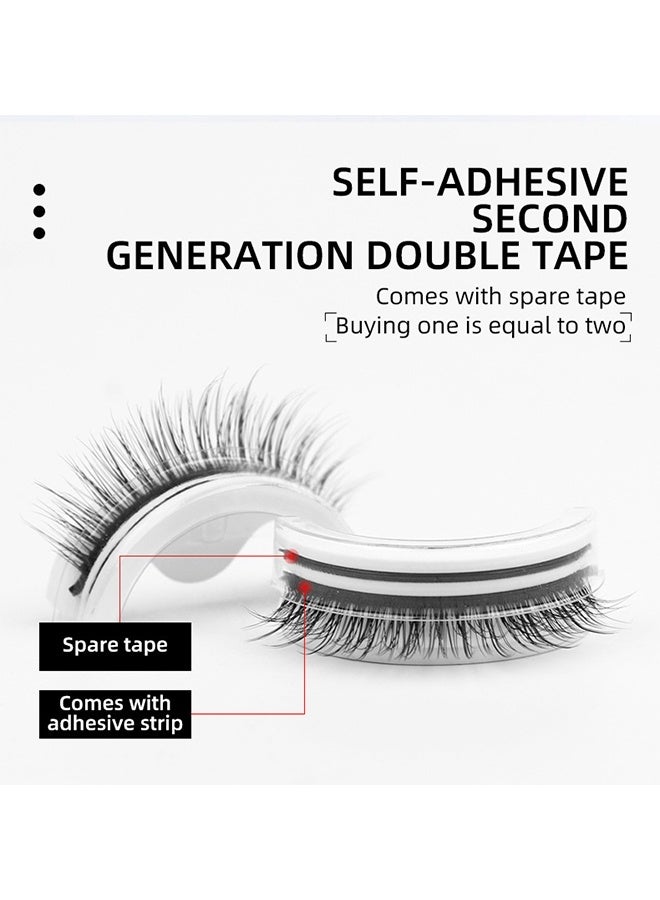 Generic 3 Pairs Magnetic False Eyelashes, Reusable Self Adhesive Eyelashes, Natural Look Magnets Extension Soft Individual False Eyelashes, No Eyeliner or Glue Needed, Extension Stable Stick On Eyelashes  - Image 3