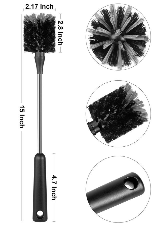 SweeBe Bottle Brush, Long Stainless Steel Handle Water Bottle Brush Cleaner, Sports Bottle Scrubber, Kitchen Scrub Cleaning Brushes for Beer Bottles, Cups, Wine Glasses, Coffee Mugs, Tumblers, Thermos - Image 4