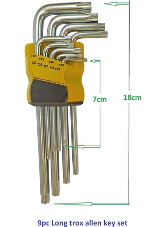 Inditrust Inditrust NEW Long Torx Allen Key Set 9pc Star torx allen key set Allen Key Set  - Image 2