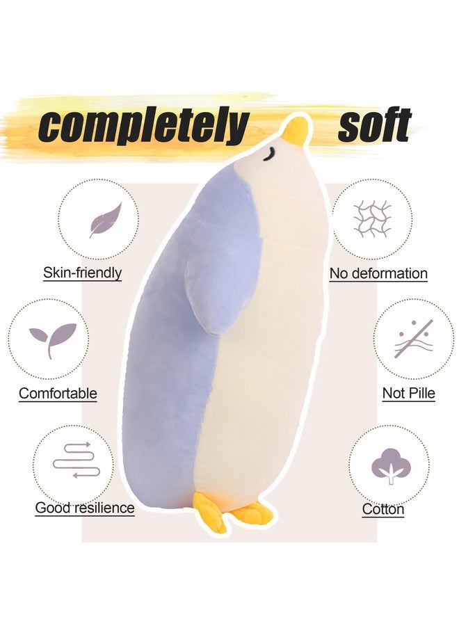 دينتران مجموعة كبيرة من دمى البطريق المحشوة، دمى البطريق المحشوة اللطيفة للأطفال والبنات والأولاد والبالغين وأعياد الميلاد والكريسماس والهالوين، دمى ناعمة رائعة، 12.20/18.11/22.44/25.98 بوصة، أزرق، أسود - Image 5