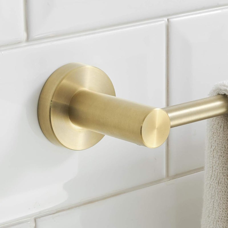 BESy Adjustable 15 to 26 Inch Single Bath Towel Bar for Bathroom SUS304 Stainless Steel Towel Holder, Wall Mount with Screws Hand Towel Bar Rod Hotel Style, Brushed Gold - Image 5