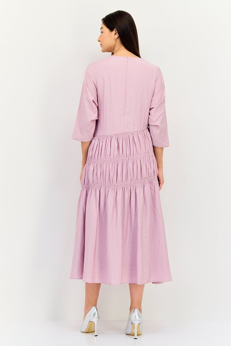 Kathy Ireland Women Solid Maxi Dress, Lilac - Image 3