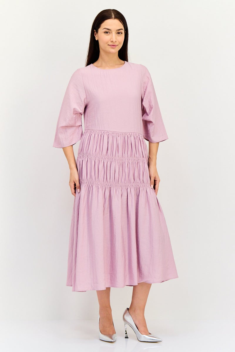 Kathy Ireland Women Solid Maxi Dress, Lilac - Image 1