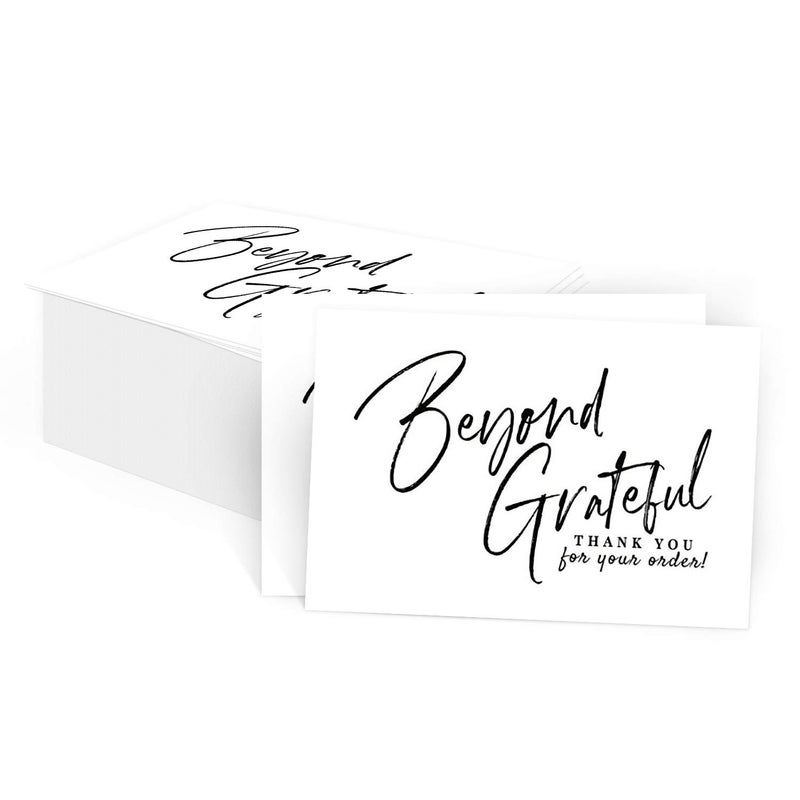 Pink Pixie Studio 75 Beyond Grateful Thank You For Your Order Small Business Card Inserts, Customer Appreciation Notes, Purchase Order, Retail, Online, Homemade Goods (3.5" x 2" Size) - Image 5