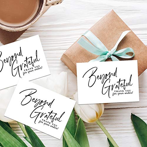 Pink Pixie Studio 75 Beyond Grateful Thank You For Your Order Small Business Card Inserts, Customer Appreciation Notes, Purchase Order, Retail, Online, Homemade Goods (3.5" x 2" Size) - Image 4