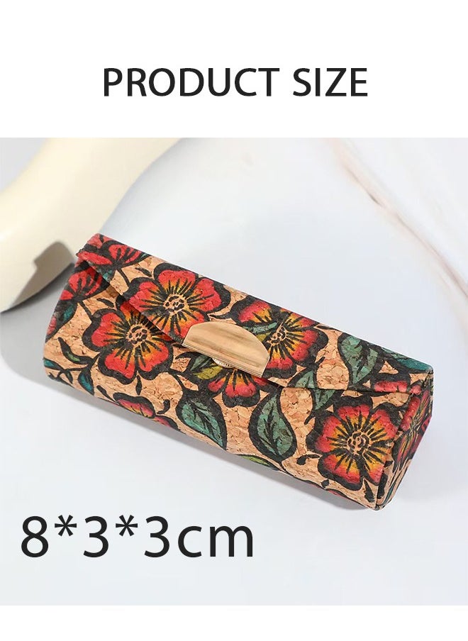 Lemon Women's Lipstick Organizer Retro Chinese Style Foldable Elegant Design Portable with Mirror Sealed for Moisture Dust  - Image 5