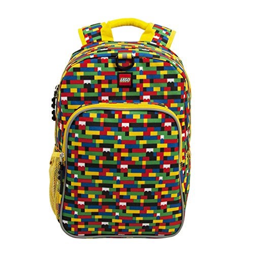 Lego Heritage Classic Kids School Backpack Bookbag  For Travel  On-The-Go  Back To School  Boys And Girls  With Adjustable Padded Straps And Fun Patterns  Brick Wall - Image 2