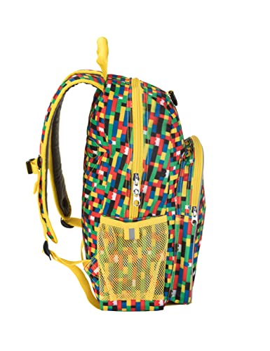 Lego Heritage Classic Kids School Backpack Bookbag  For Travel  On-The-Go  Back To School  Boys And Girls  With Adjustable Padded Straps And Fun Patterns  Brick Wall - Image 3