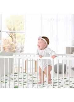 Sweet Jojo Designs Sweet Jojo Designs Pink Green Boho Watercolor Baby or Toddler Fitted Crib for Cactus Floral Collection  - Image 2