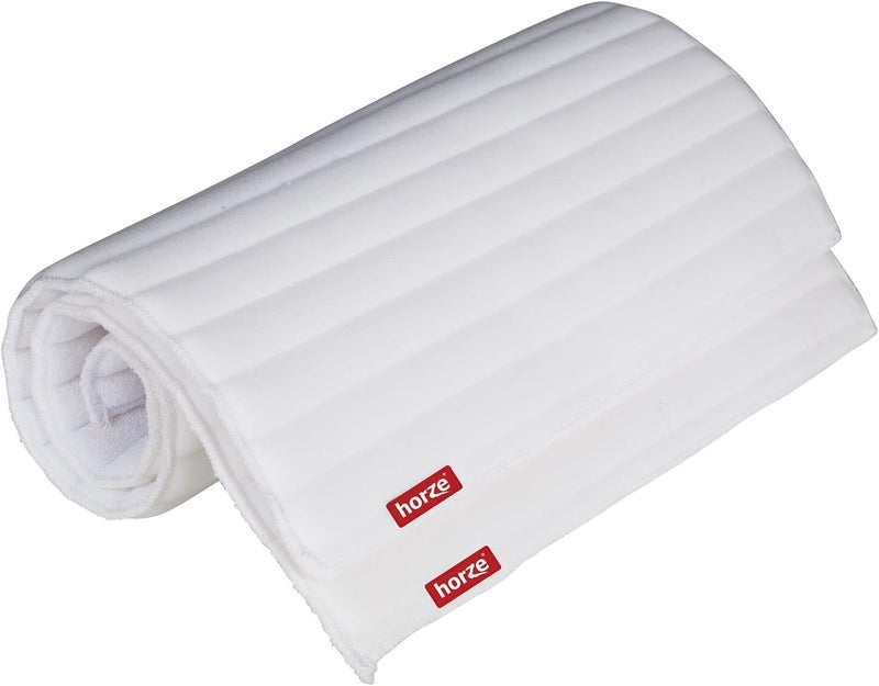 HORZE Rear Leg No Bow Equine Standing Wraps Pair  OffWhite  Horse - Image 1