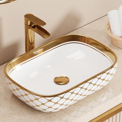 BASSINO Premium 5 Inch Brass Waste Coupling/Washbasin Drainer/Rust-Proof Pop-Up for Basin/Drain Stopper for Tabletop, Wall-Mount & Pedestal Wash Basins(Glossy-Golden) - Image 2