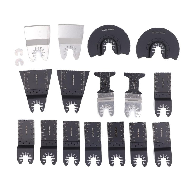 18Pcs Oscillating Multi Tool Kit with Carbon Steel Blades for Wood and Metal Cutting - Image 2