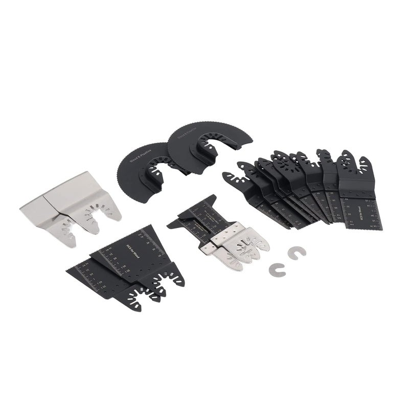 18Pcs Oscillating Multi Tool Kit with Carbon Steel Blades for Wood and Metal Cutting - Image 3