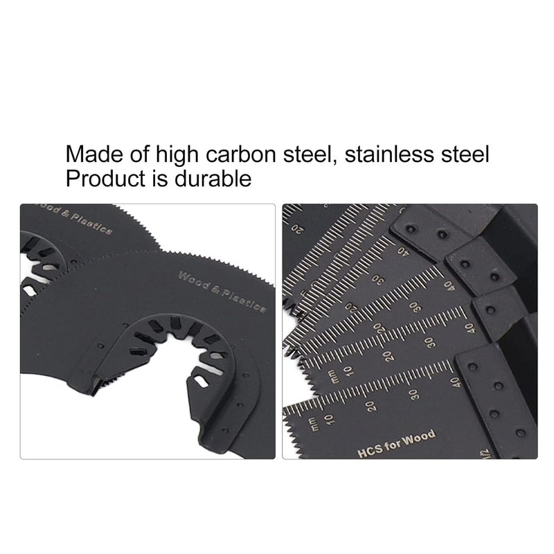18Pcs Oscillating Multi Tool Kit with Carbon Steel Blades for Wood and Metal Cutting - Image 5
