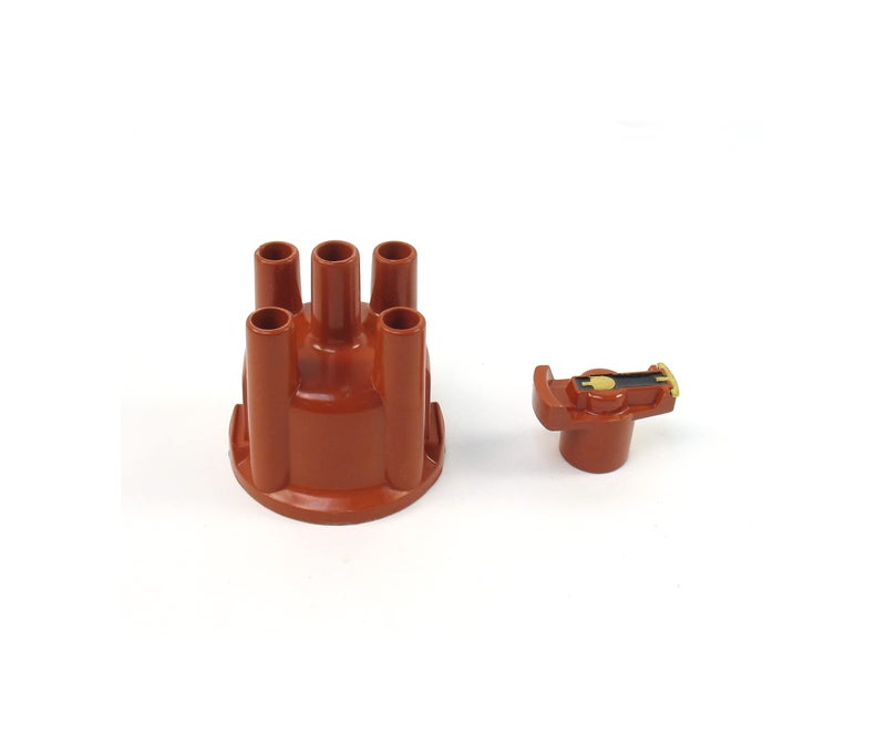 Pertronix D604604 Electronic Ignition Cast Distributor Cap and Rotor Kit, 4 Cylinder, Compatible with VW, Red - Image 1
