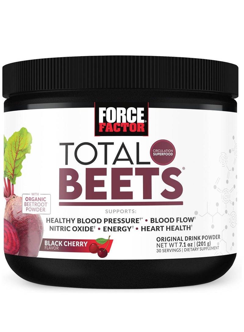 Force Factor Total Beets, Circulation Superfood, Black Cherry, 7.1 oz  - Image 1