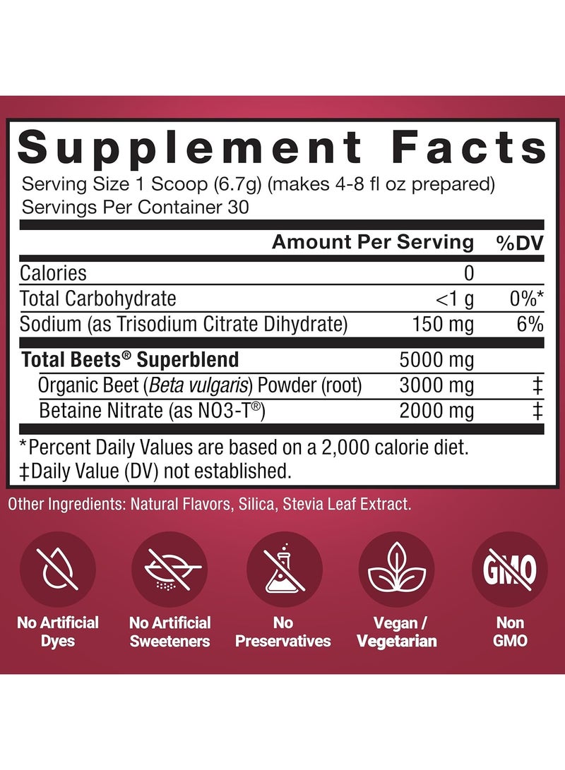 Force Factor Total Beets, Circulation Superfood, Black Cherry, 7.1 oz  - Image 2