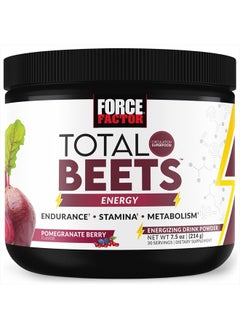 Force Factor Total Beets Energy Drink Mix, Superfood Beet Root Powder with Nitrates to Boost Energy and Support Circulation, Blood Flow, Nitric Oxide and Stamina, Heart Health Supplement, 30 Servings  - Image 1