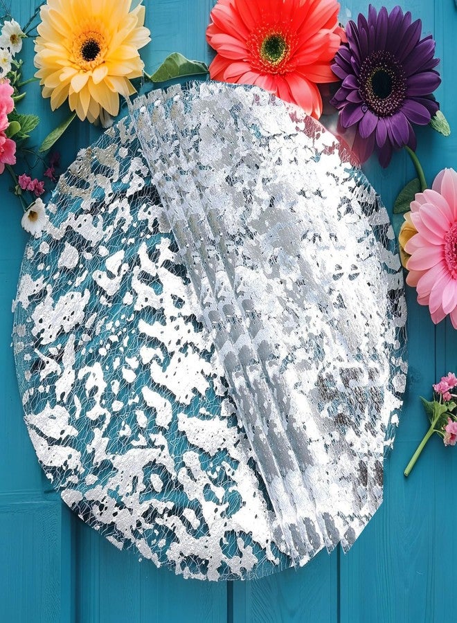 GetFeeds 130 pcs Silver Placemats, 13 Inch Round, Disposable placemats for Party, Church, Wedding Decoration - Image 2