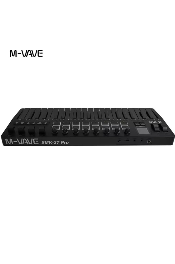 ام- فيفي لوحة مفاتيح MIDI محمولة M-vave SMK-37 PRO مكونة من 37 مفتاحًا و16 لوحة RGB و4 مؤشرات ضوئية و8 أجهزة ترميز مدمجة ومحرك DX-7 FM Synth الأسطوري - Image 5
