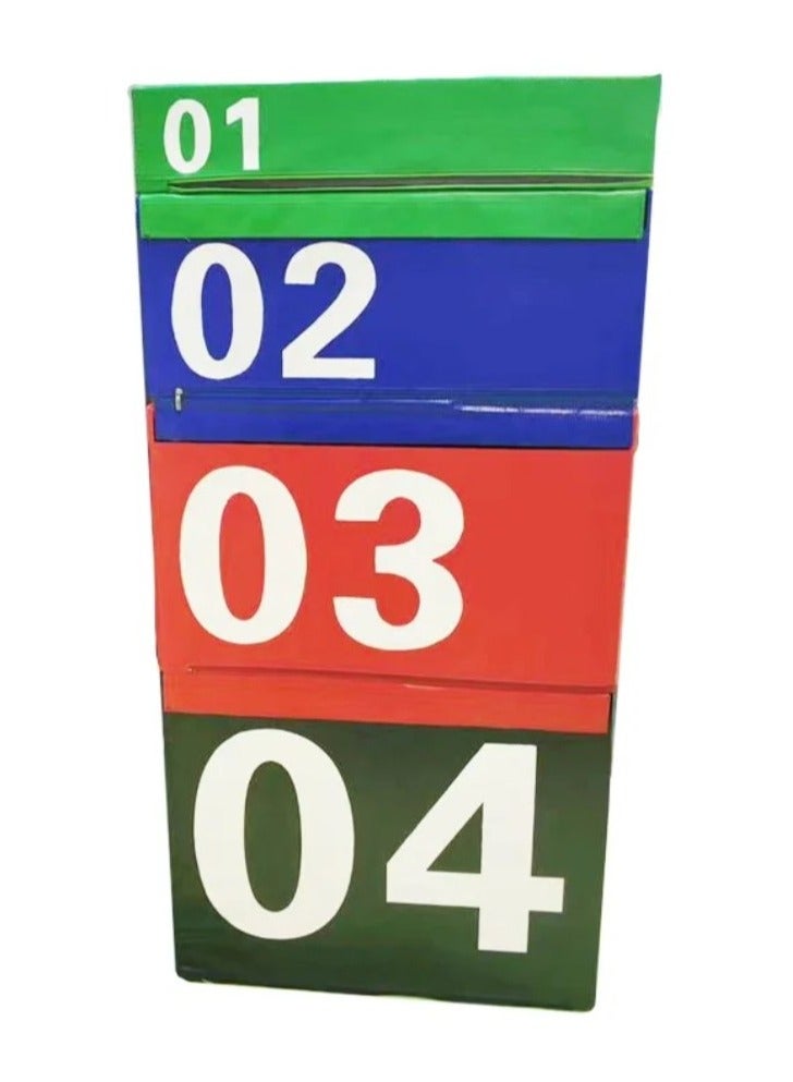 4-in-1 Plyometric Jump Box Set - Perfect for Gyms and Fitness Clubs - Jumping Exercises